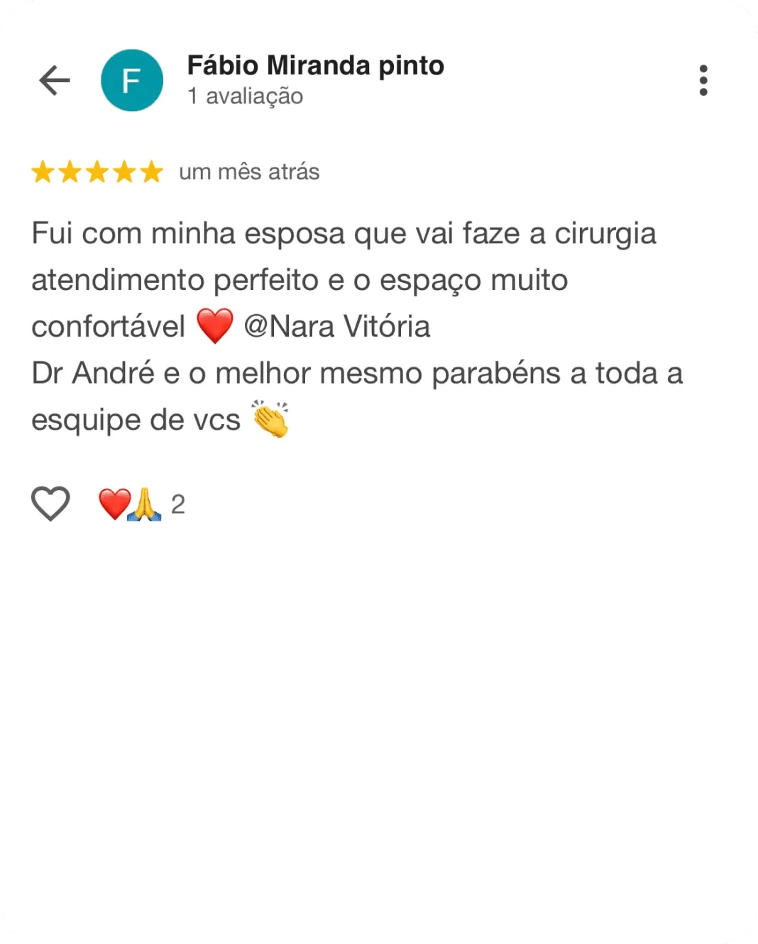 Depoimento de paciente 3