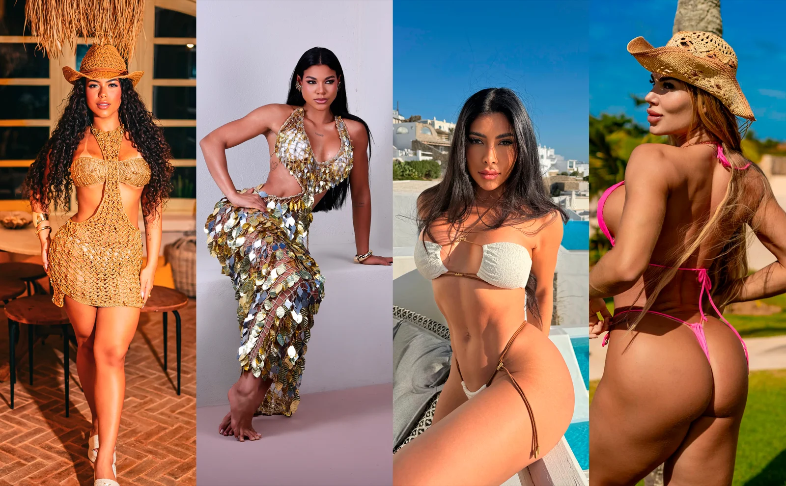 As quatro musas da Unique que estão no elenco do Rancho do Maia